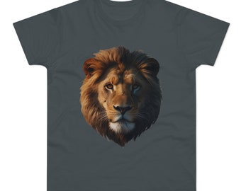 Basic T-Shirt met Leeuwenkop.