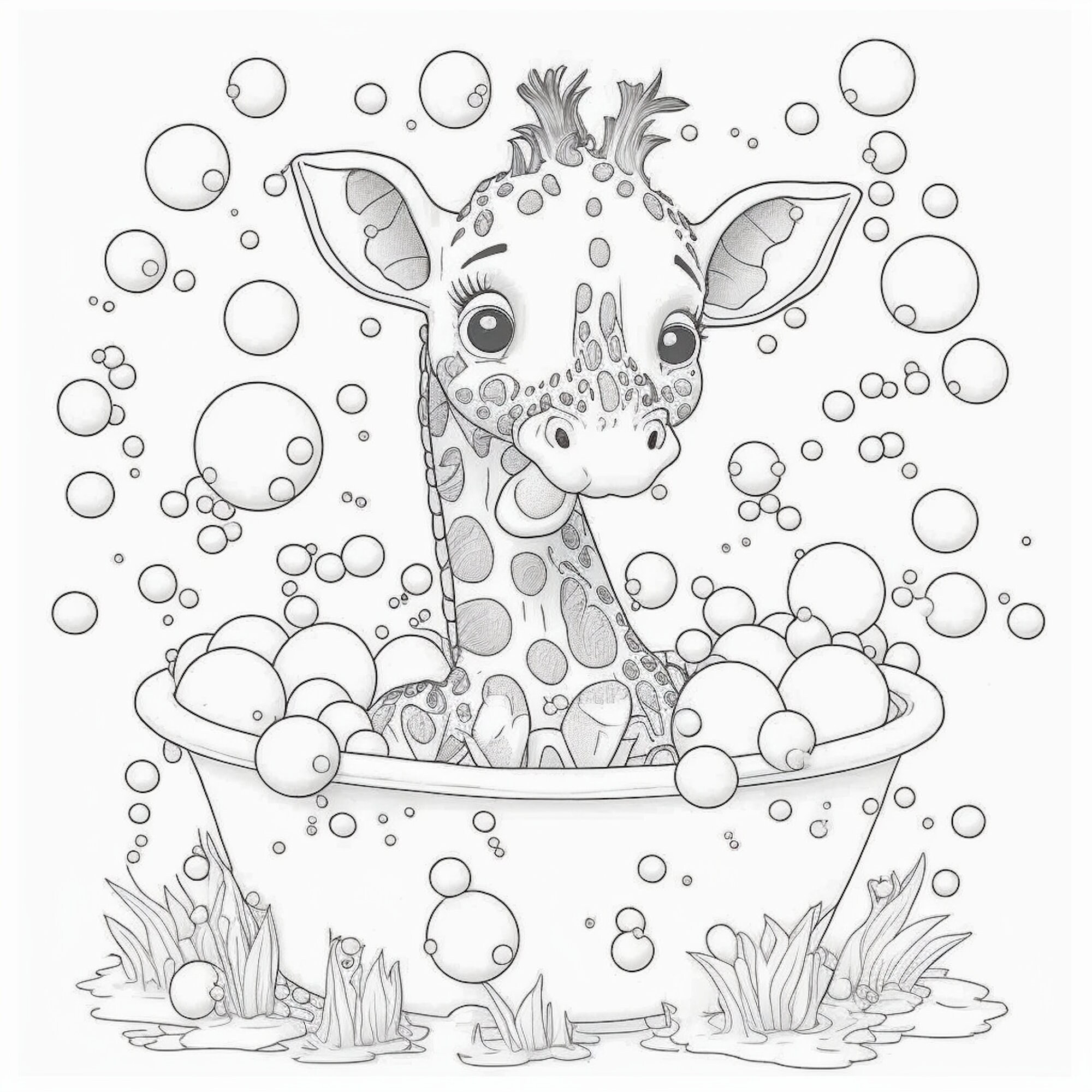 Giraffe Baby Coloring Pages