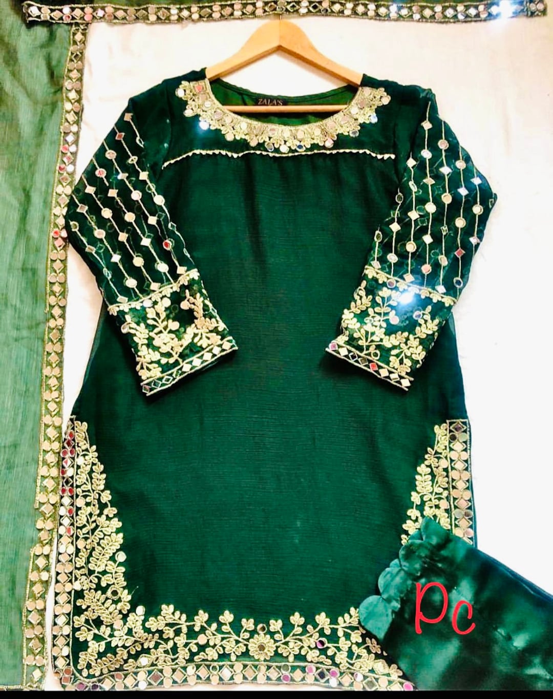 Bottle Green Patiyala Punjabi Suit Salwar Kameez Dupatta Suit - Etsy