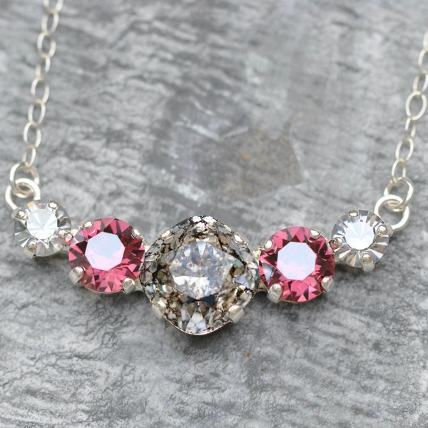 Dusty rose necklace clearance