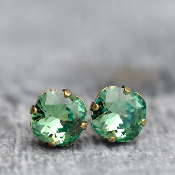 Emerald Erinite Stud Earrings Emerald Erinite Stud Earrings