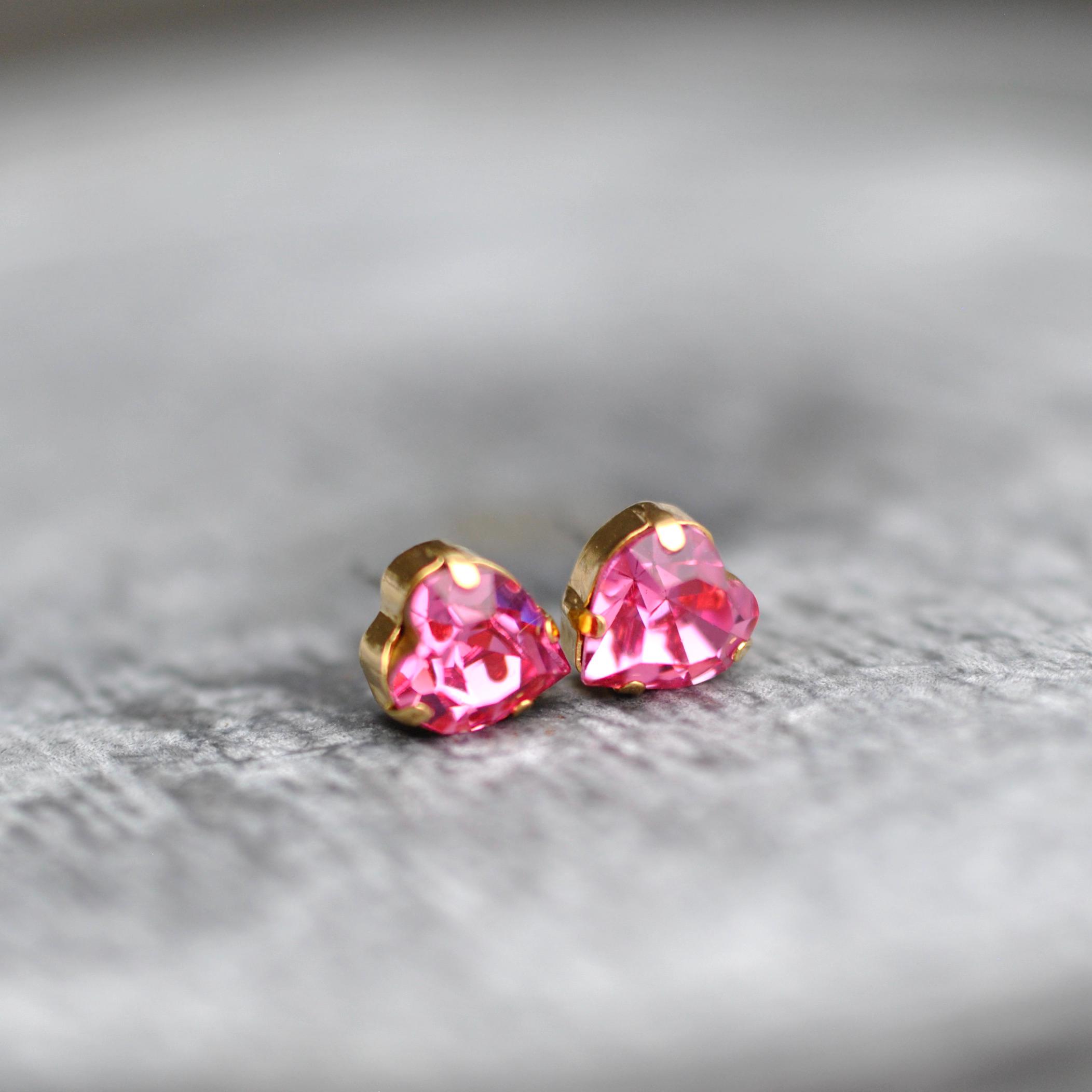 NKlaus coppia di orecchini a perno 3,0mm oro giallo 333 8 carati orecchini cristallo zircone bianco 1760