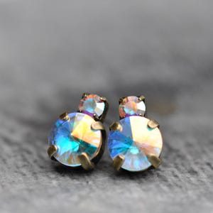 9ct Gold Stud Aurora Borealis - UK