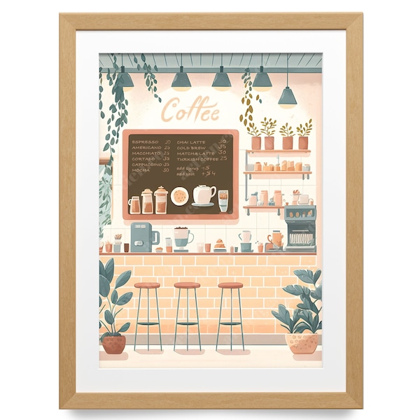 Coffee Shop Art Etsy