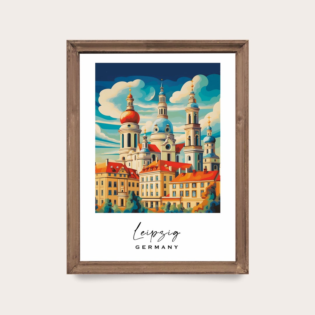 Leipzig Germany Wall Art Print Printable City Poster Gift Etsy