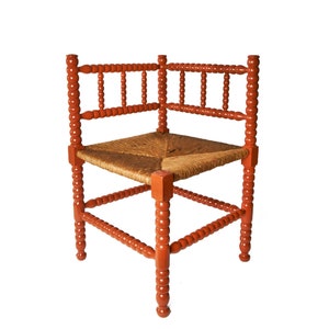 Antique Bobbin Stool Copper Chair