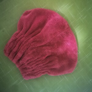 Red bath cap