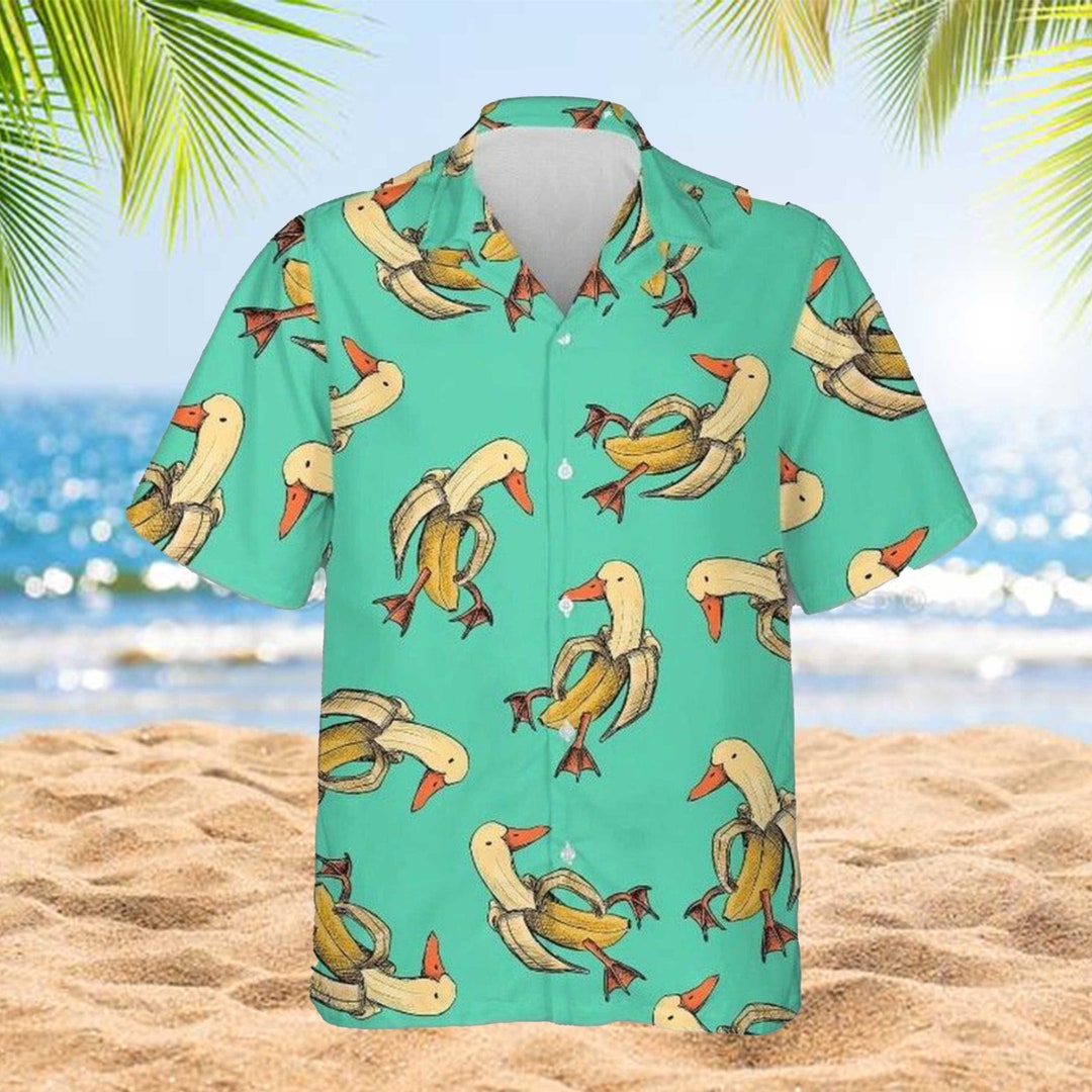 Banana Duck Hawaiian Shirt 3D Hawaiian Aloha Shirt Animal Etsy