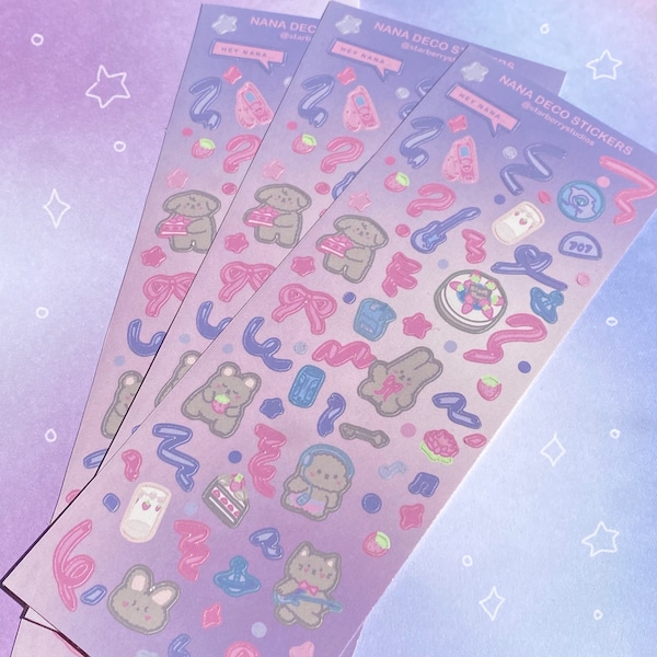 nana deco sticker sheet (kpop toploader+pennysleeve/journaling/scrapbooking decoration)