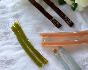 Minimalist Bobby Pin Set, Cellulose Acetate Hair Accessories (6cm)