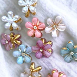 Set of 2/Flower Hair Clips/Mini Hair Claws/Wedding Hair Accessories/Flower Girl Hair Accessories/Valentine’s Day Gift/Mother’s Day Gift