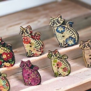 2 stuks houten kattenhaarclip/schattig kattenhaarclip/meisjes haaraccessoires/kattenhaarclips voor kinderen/kattenliefhebbers cadeau/voor dun haar