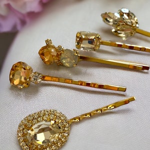 Set of 2/Rhinestone Bobby Pin/ Bridal Hair Clip/Wedding Hair Accessorise/Vintage Style Crystal Bobby Pins/Gift for Her/