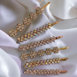 Set of 2/Rhinestone Bobby Pin/ Bridal Hair Clip/Wedding Hair Accessorise/Vintage Style/Gift for Her/