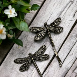 Set of 2 /Antique Style Dragonfly Bobby Pin/Vintage Style/Bridal Hair Accessories/Valentine’s Day Gift