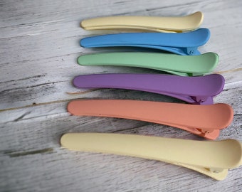 Set of 3/Pastel Matte Make Up Hair Clip/No Crease Hair Clip/Creaseless Clips/Gift for Her/Christmas Gift/Mother’s Day Gift