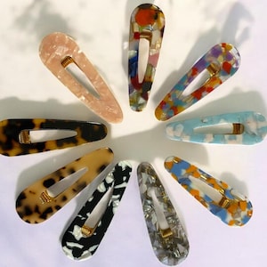 Vintage Haarspange/minimalistische Haarspange/ tropfenförmiger und rechteckiger Stil/Clips für Pony und Seiten/Geschenk für Sie/Weihnachtsgeschenk/ 1 Stück