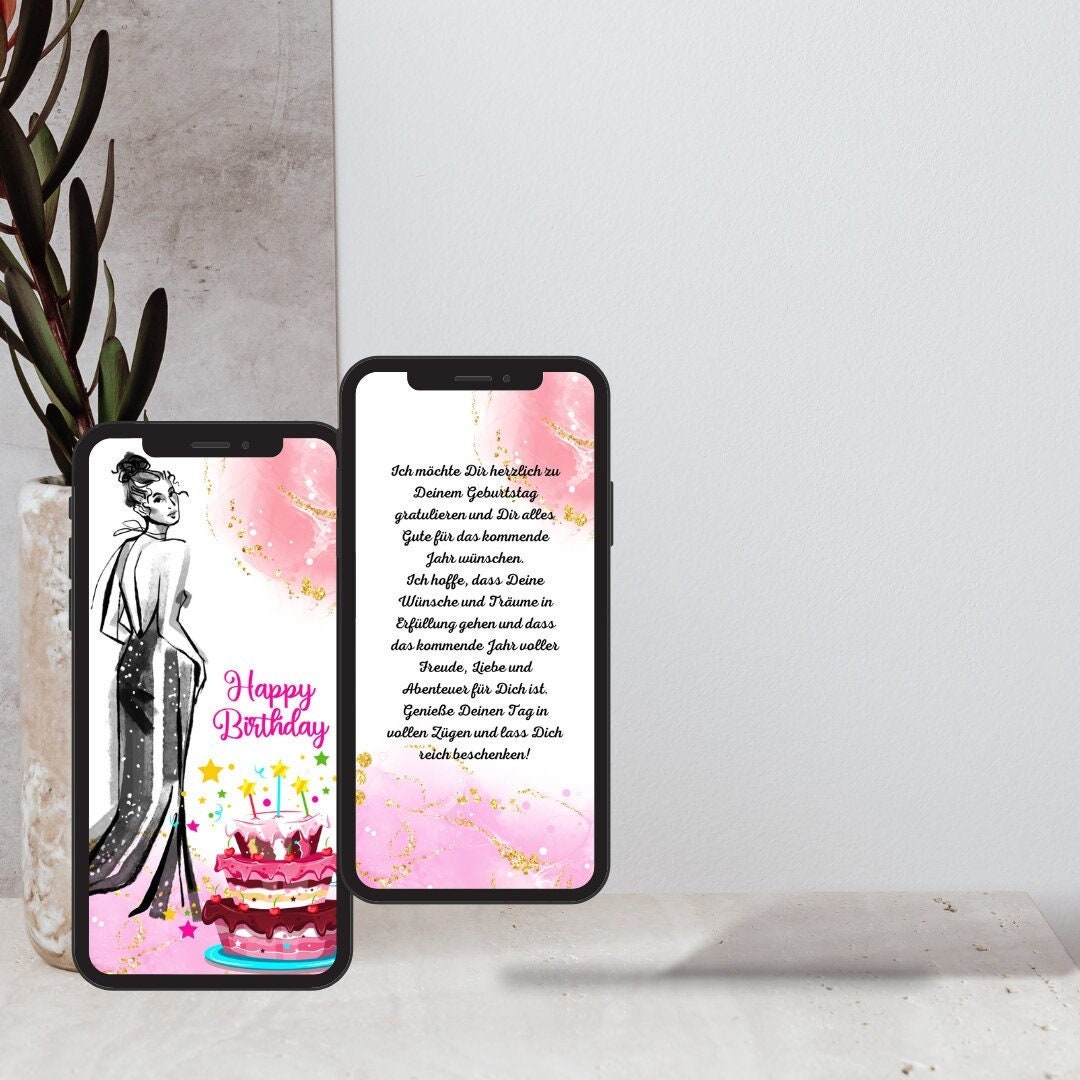 Digitale Geburtstagsgrüße Einzigartige Designs für besondere - Etsy.de