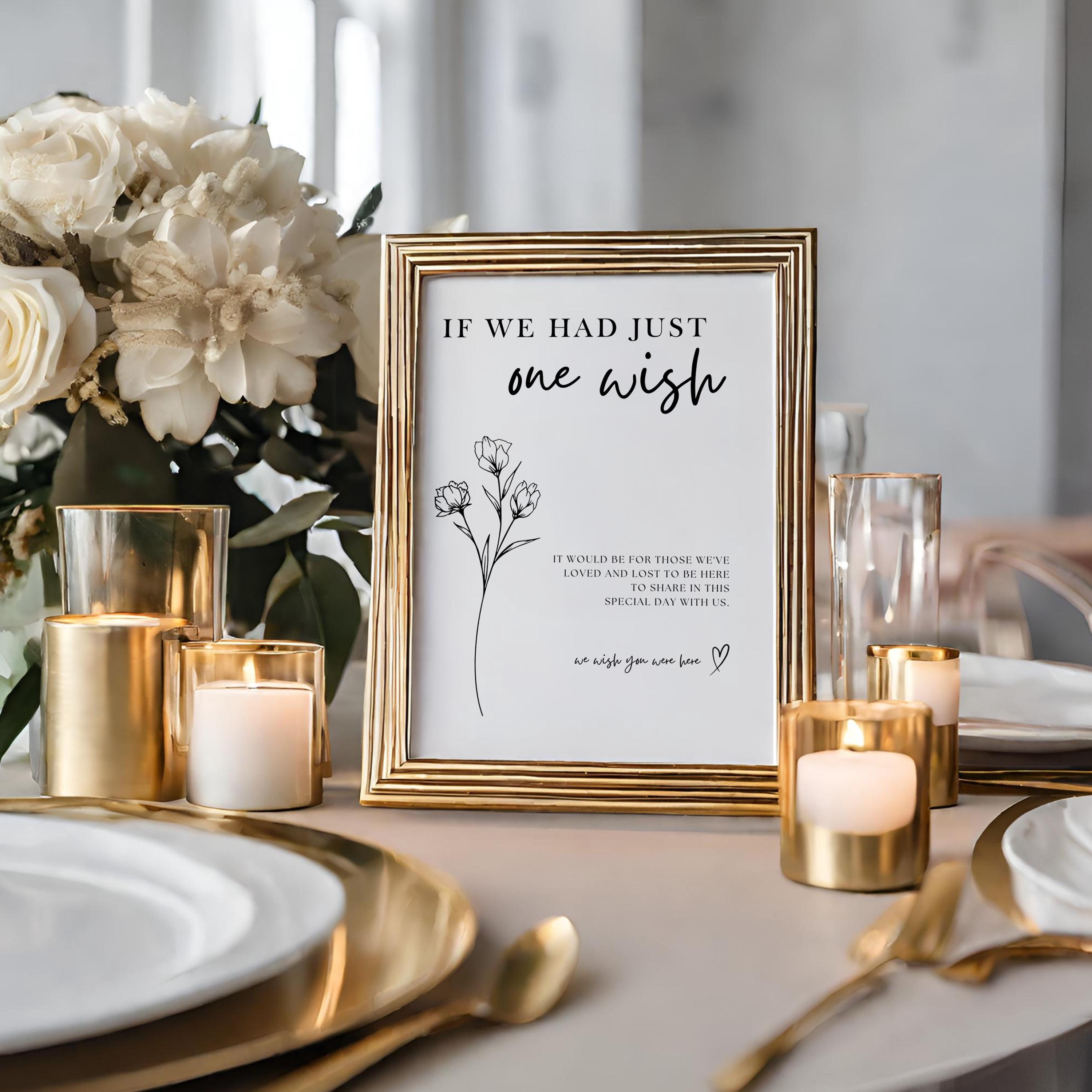 Wedding Memorial Sign, Memory Table Sign, In Loving Memory Wedding Sign, Modern Minimalist, Wish You Were Here Sign, Editable Template