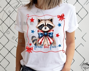 Patriotic Raccoon PNG: 4th of July Sublimation Design (Digital Download)