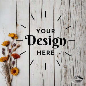 Background Mockup Photography | Neutral Rustic Themed MOCK | Plants Image | Digital Backdrop | Flat Lay | Scene Maker | Scene Creator