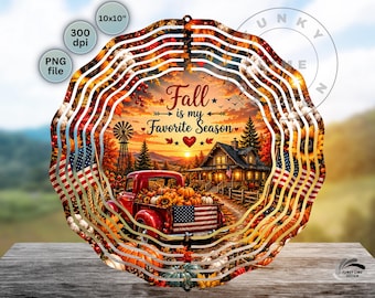 Fall Windspinner PNG, Garden Wind Spinner Sublimation (Digital Download)