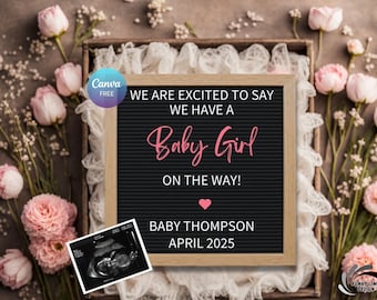 Digital Pregnancy Announcement, Neutral Baby Reveal Social Media, Gender Reveal, Boho Beige Pregnancy Announcement, Pregnancy due Date