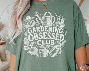 Gardening Obsessed Club png, Funny png, Garden png, Funny Sublimation Design, Houseplants png, Digital Download