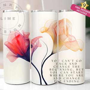 Quote Tumbler Wrap, Change Motivational Quote 20oz Sublimation Design Positive Affirmation Design Digital Download PNG Instant Tumbler Wrap