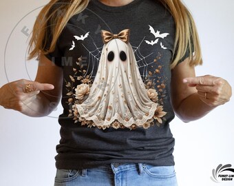 Cute Lace Ghost Png, Boo In Boojee, Halloween Boo Lace Bow Png, Halloween PNG, Boo Ghost Shirt Png, Cute Boo Halloween Sublimation Design