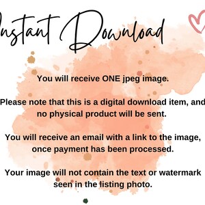 K&ouml;nnte beinhalten: Grafik f&uuml;r digitalen Download mit den Worten "Sofort-Download" in eleganter Schrift. Das Bild enth&auml;lt Text, der besagt, dass es sich um einen digitalen Download handelt, und Sie erhalten nach der Zahlung ein JPEG-Bild per E-Mail.