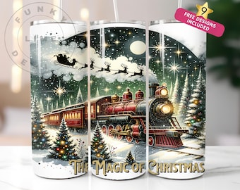 The Magic of Christmas Train Png, Christmas Train To North Pole, Christmas Design Gift Christmas Sublimation Design Png Download Digital
