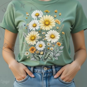 Floral Cottagecore PNG | Spring Flowers Sublimation Design | Botanical Digital Download File | Summer Flower Nature Design for Shirt for Mug