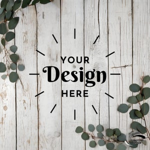 Background Mockup Photography | Neutral Rustic Themed MOCK | Plants Image | Digital Backdrop | Flat Lay | Scene Maker | Scene Creator