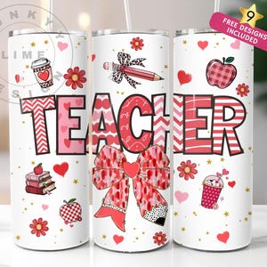 Teacher 20 oz Skinny Tumbler, Teacher Tumbler Sublimation Design, Teacher Appreciation, Teacher Wrap, Teacher Life PNG Instant Download