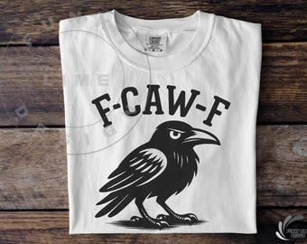 F-Caw-F Png, Black Crow F-Caw-F Png, Funny Black Bird Png, Crow Png, Raven Png, Digital download, Instant Download