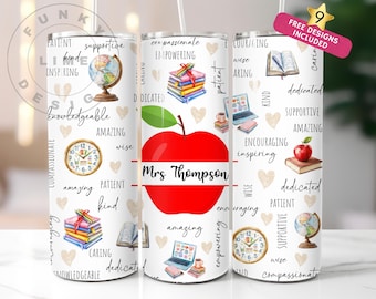 Custom Teacher Appreciation Tumbler Design (Digital Download)