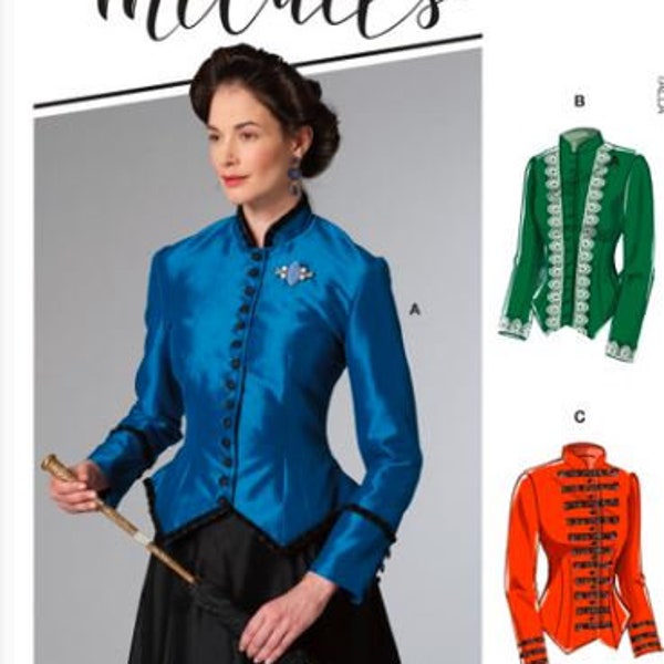 Victorian Basque bodice - Victorian jacket- Victorian blouse 1880's multisize PDF 14-22
