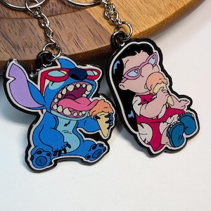 Cartoon sleutelhangers, lilo y stitch