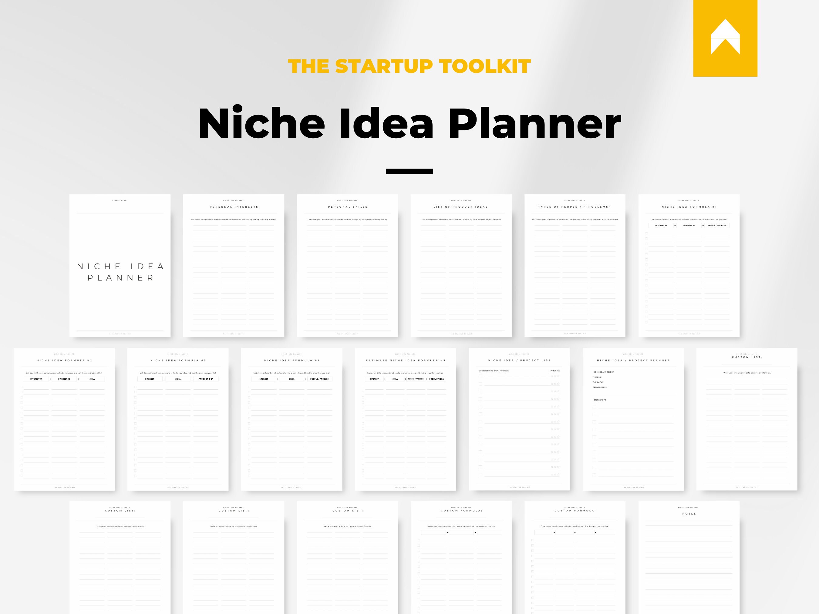 Niche Idea Planner Minimalist Template Printable PDF PNG - Etsy