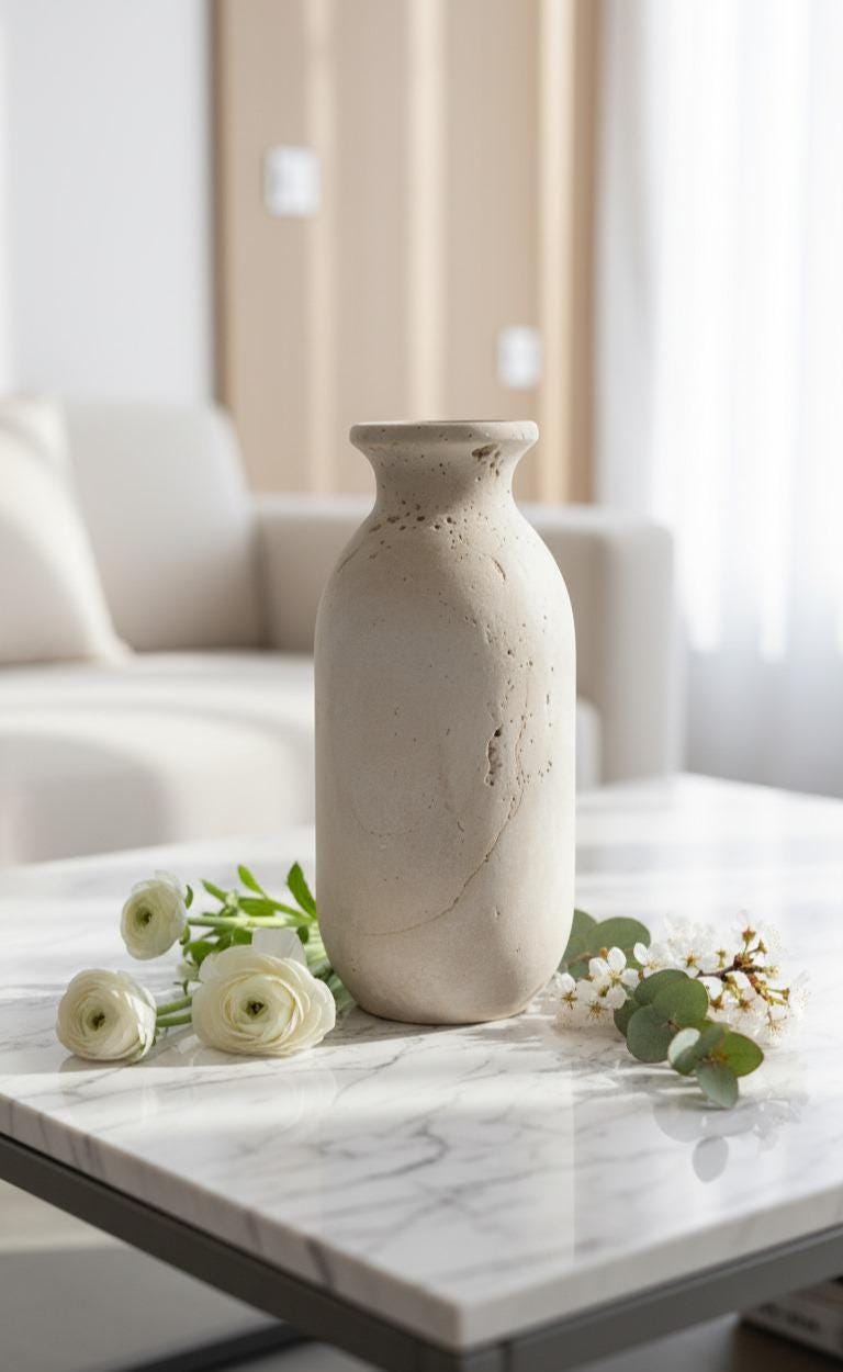 Travertine vase - Etsy 日本