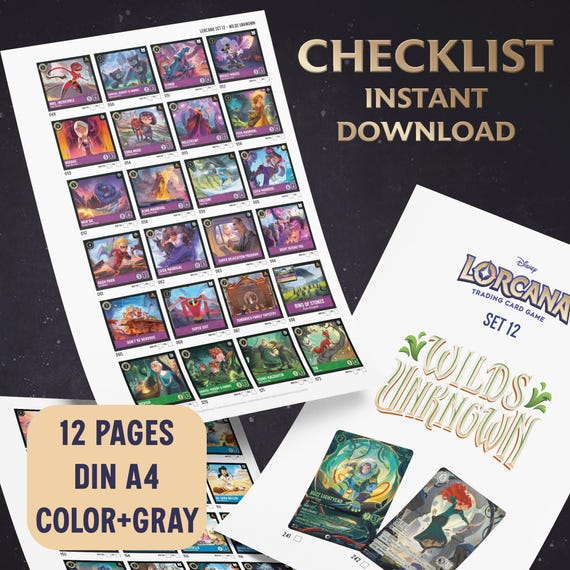 lorcana new set card list Cardlist Checklist 