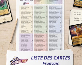 Digital Download Card List Checklist Lorcana Shimmering Skies French 5th Set Binder Overview