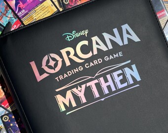 Lorcana Mythen Binder Aufkleber | Holo Sticker | Deutsch | Vinyl Logo | Ordner Etikett | Organisation | Geschenk | Wasserfest
