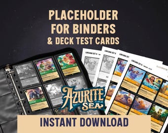lorcana demo cards Placeholder & Deck Test Cards for Self-printing - Set 2 Rise of the Flood Figures - DIN A4 4 Files 25 Pages Lorcana Placeholder Cards & Deck