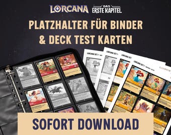 Lorcana Placeholder Cards & Deck Test Cards for Self-printing - Set 9 Myths  - DIN A4 4 Files 27 Pages - Etsy
