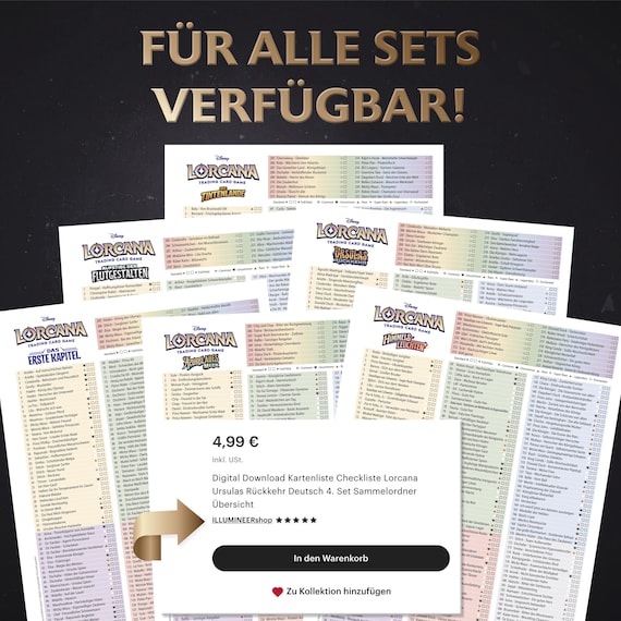 german lorcana cards Disney "Ursulas Rckkehr": Starter Decks - New cards from Germany! Translation