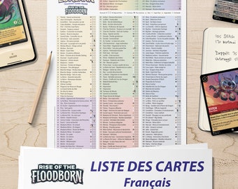 Digital Download Card List Checklist Lorcana Flood Figures French 2nd Set Collector&#39;s Folder Overview