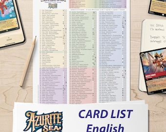 Lorcana - Azurite Sea Card List - Etsy Australia