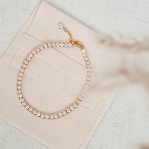 S925 Tennis Bracelet, Tennis bracelet, Gold silver tennis bracelet, 2.3 mm zircon tennis bracelet,bracelet for, moda bracelet, gift for her